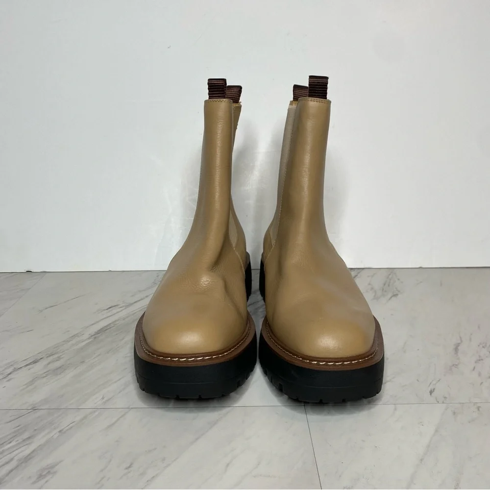 Sam Edelman Laguna Tan Leather Lug Sole Chelsea Boot 11M